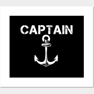 Captain Nautical Ship Anchor Posters and Art